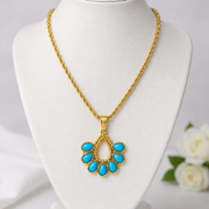 Collier motif turquoise