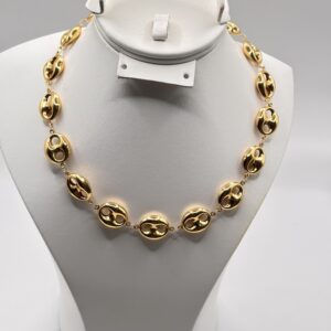 Collier grains de café soufflé