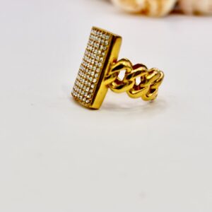 Bague Rectangulaire avec strass