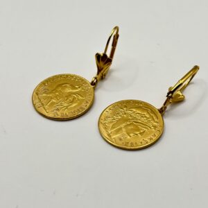 Boucles d’oreilles Louis double face