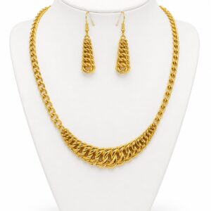 Collier grains de café médaillon reine