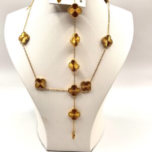 Parure trèfle doré