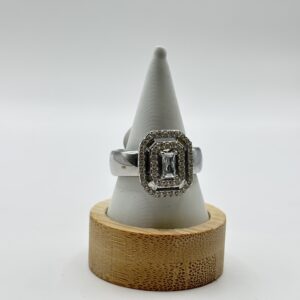 Bague argenté lux rect.