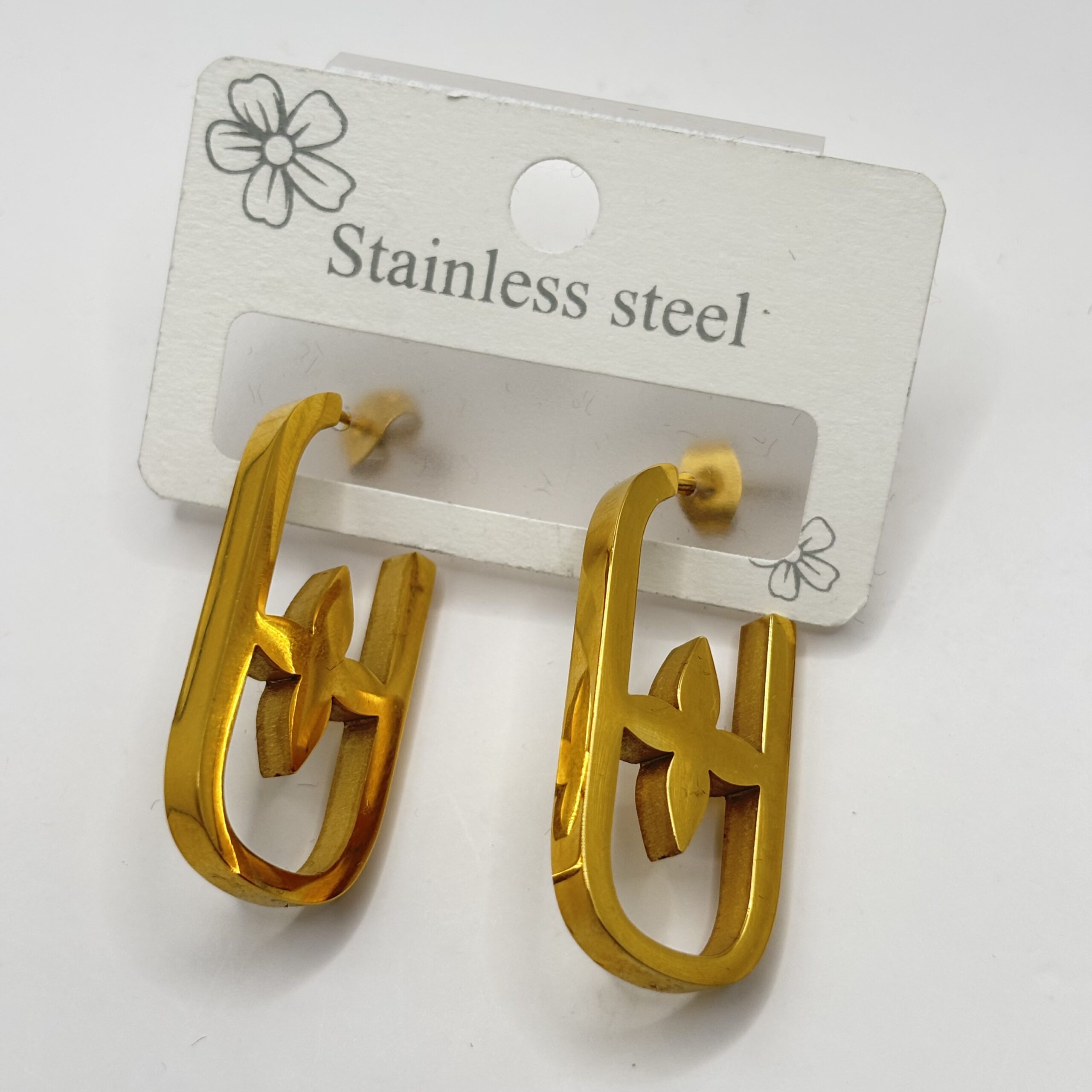 Boucles d’oreilles trèfle pendantes