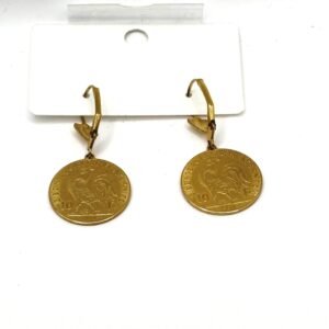 Boucles d’oreilles Louis double face
