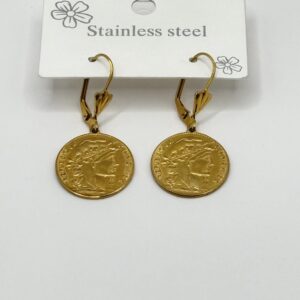 Boucles d’oreilles Louis double face