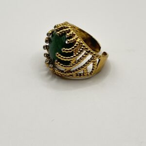 Bague perle verte