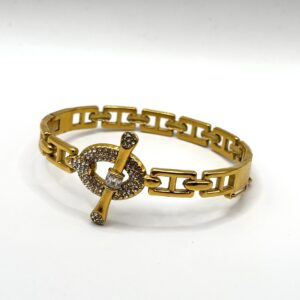 Bracelet herme.s avec strass 6,5cm