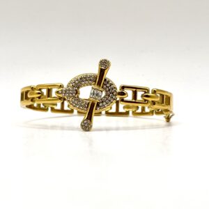 Bracelet herme.s avec strass 6,5cm