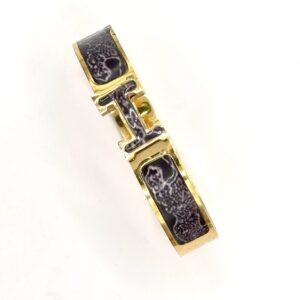 Bracelet H gris violet