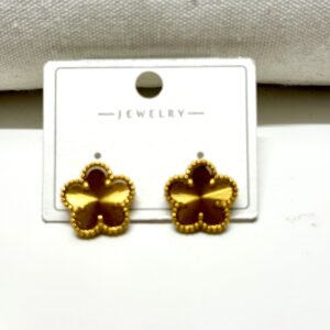 Boucles d’oreilles fleurs doré