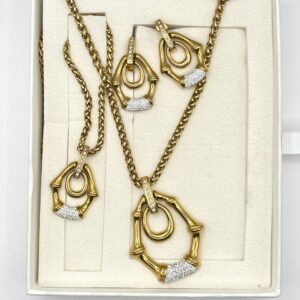 Parure os avec strasses