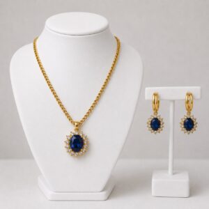 Parure marquise bleue