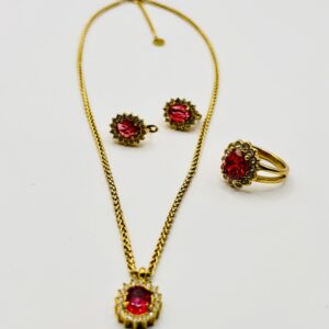 Parure marquise rouge claire