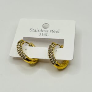 Boucles d’oreilles moyen doré