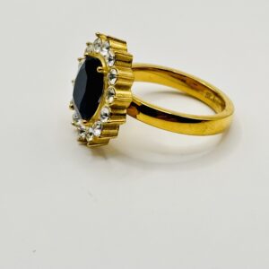 Bague marquise noir