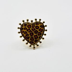Bague léopard ajustable