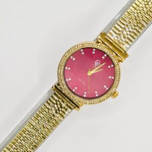 Montre réglable fond bordeaux