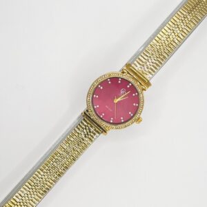 Montre réglable fond bordeaux