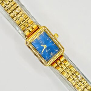 Montre fond bleu avec strass