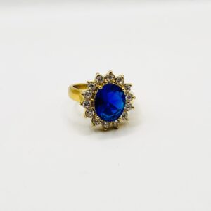 Bague marquise bleue azur