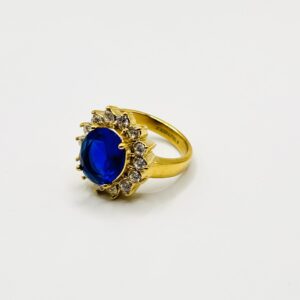 Bague marquise bleue azur