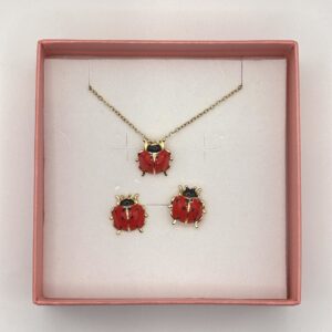 Parure coccinelle 🐞 rouge foncé