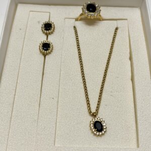 Parure marquise noir