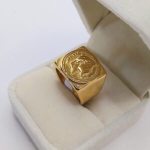 Bague carré tête Napoléon