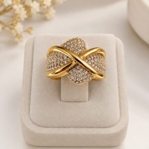 Bague style trèfle